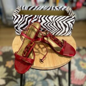 Dana Buchman Red Strappy Sandals
